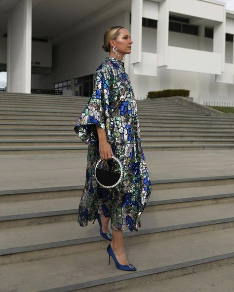 Manolo Blahnik Outfit, Lace Caftan, Blair Eadie, Sequin Tunic, Atlantic Pacific, Jennifer Behr, Fashion Sites, Caftan Dress, Kaftan Dress