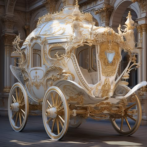 Carriages Aesthetic, Bridgerton Carriage, Fantasy Carriage, Royal Horse Carriage, Masquerade Ball Aesthetic, Royal Wedding Aesthetic, Horse And Carriage Wedding, Cinderella Tattoo, Royal Carriage