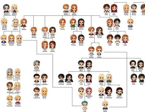 Harry Potter Family Tree, All Is Fair In Love, Potter Family, Film Harry Potter, Harry Potter Next Generation, Stile Harry Potter, Harry And Hermione, Harry Potter Spells, Buku Harry Potter