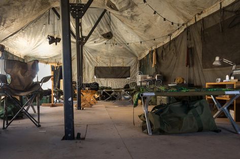 Tent Camping Aesthetic, Deployed Husband, Army Tent, Tent Room, Zombie Army, Tent Living, Wall Tent, Army Base, Cabin Tent