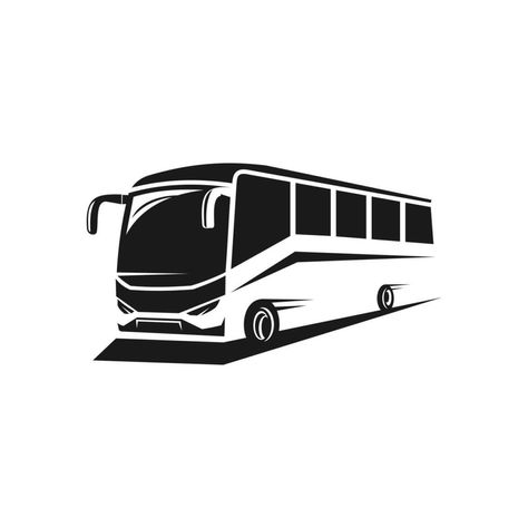 Travel Bus Logo Template with white Background. Suitable for your design need, logo, illustration, animation, etc. Bus Sticker Design, Bus Illustration Design, Bus Logo Design, Bus Silhouette, Bus Background, Logo Bus, Travel And Tours Logo, Bus Graphics, Vector Bus