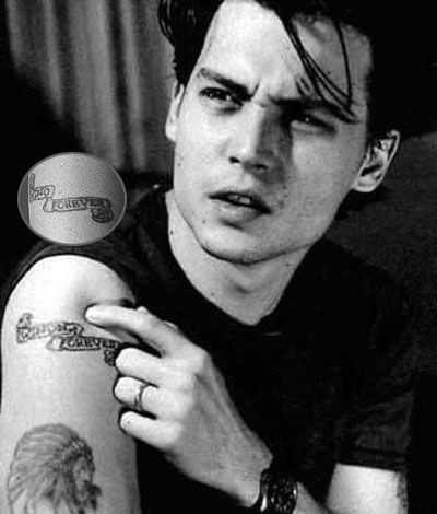 johnny depp tattoo winona forever to wino forever Johnny Depp Tattoos, Johnny And Winona, Johnny Depp And Winona, Forever Tattoo, Winona Forever, Young Johnny Depp, Johnny D, Winona Ryder, Jack Sparrow