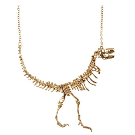 Amazon.com: Jane Stone Color Gold Dinosaur Vintage Necklace Short Collar (Fn1415-Gold): Jewelry Dinosaur Vintage, Skeleton Jewelry, Dinosaur Jewelry, Skeleton Necklace, Dinosaur Pendant, Hallowen Ideas, Dinosaur Necklace, Dinosaur Skeleton, Bone Necklace