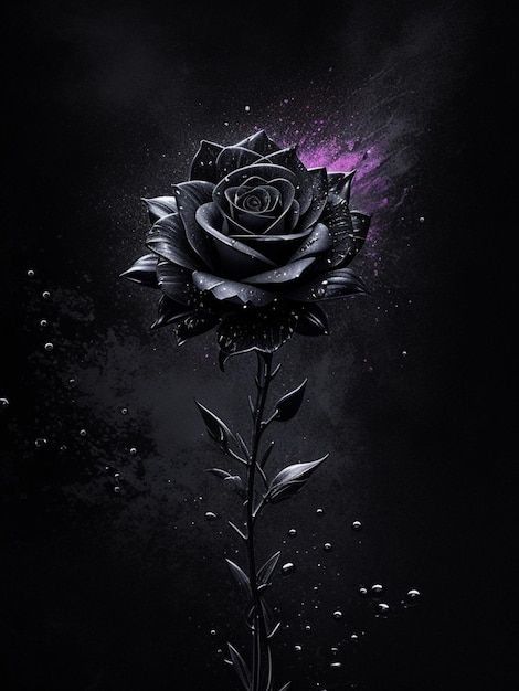 stary black Rose flower splash arts aesthetic Gothic Aesthetic Tattoo, Arts Aesthetic, Steampunk Wallpaper, Eevee Wallpaper, Black Flowers Wallpaper, Black Roses Wallpaper, Blue Roses Wallpaper, Black And Blue Wallpaper, Black Rose Flower