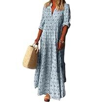 Long Fall Dresses, Robes Glamour, Spring Dresses Casual, Printing Design, Elegant Necklace, Bracelet Women, Midi Shirt Dress, Boho Maxi, Women Maxi