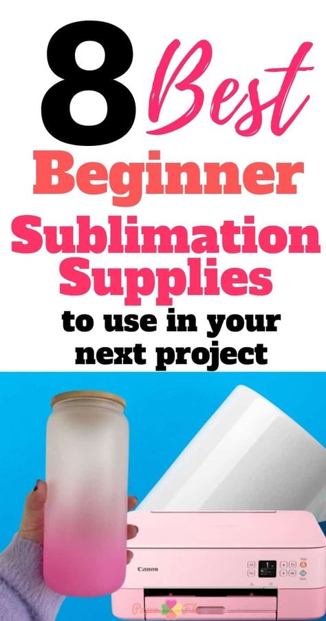 Sublimation crafting can be fun and easy with the right sublimation supplies. Here are a few that are perfect for beginners. Sublimation For Beginners Tumblers, Sublimination Project Ideas, Sublimation Tips And Tricks, Sublimation Supplies, Sublimation For Beginners, Sublimation Software, Art Crafts For Kids, Sublimation Ideas Projects, Silhouette Cameo Crafts