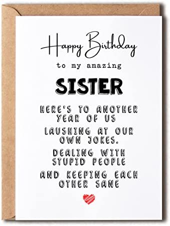 B Day Quotes For Sister, Birthday Card For Cousin Sister, Greeting For Sister Birthday, Sarcastic Birthday Wishes For Sister, Big Sister Birthday Wishes Funny, 18th Birthday Card Ideas For Sister, Funny Card For Sister, What To Write In A Birthday Card For Sister, Birthday Wish For Sister Funny