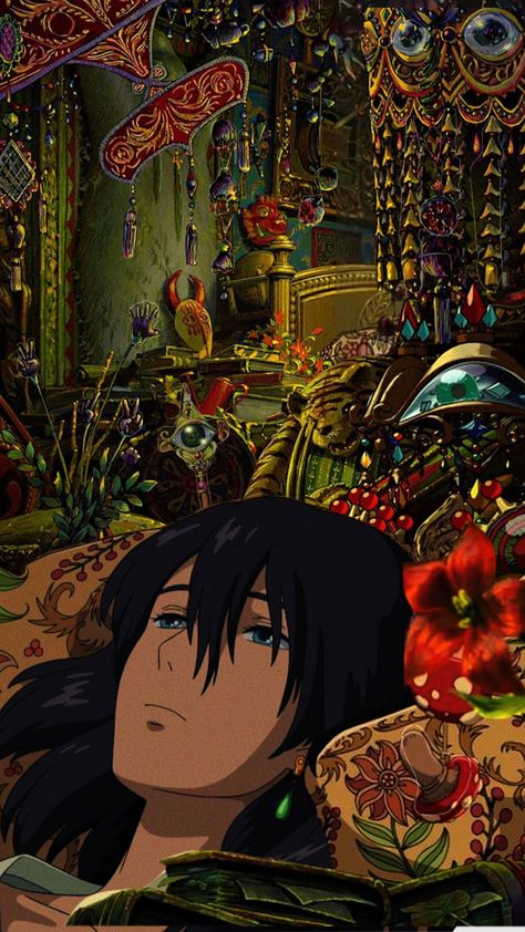 Ghiblicore Aesthetic, Howls Room, Howl's Moving Castle Aesthetic, قلعة هاول المتحركة, Witch Anime, 하울의 움직이는 성, Whats Wallpaper, Studio Ghibli Background, Collage Mural