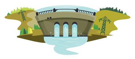 Dam Illustration, Water Dam, Google Tricks, Vector Art, Vector Free, Royalty, Royalty Free, This Is Us, Clip Art