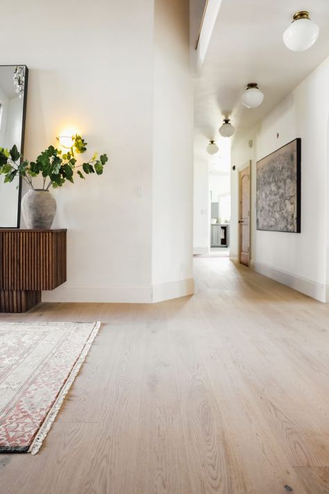 The good, the bad, would we do it again? - Chris Loves Julia Faux Wood Tiles, Wood Floor Design, White Oak Hardwood Floors, Oak Hardwood Flooring, Light Wood Floors, Flooring Inspiration, White Oak Floors, Wooden Floors, Floor Colors