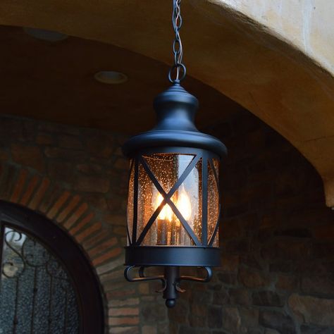 Porch Light Fixtures, Front Porch Lighting, Exterior Light Fixtures, Outdoor Fireplaces, Outdoor Hanging Lanterns, Craftsman House Plans, Hanging Light Fixtures, Outdoor Hanging Lights, Porch Lighting