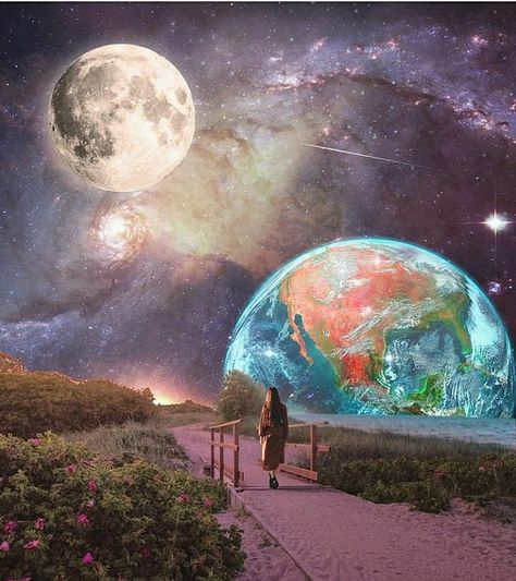 Dana (Anhalt) Paleos on Instagram: “"Away" by @morysetta.” Starseed Types, Kunst Collages, Sirius Star, Futurism Art, Spiritual Things, Arte Indie, Retro Kunst, Surreal Collage, Star System