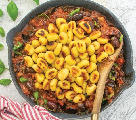 Eggplant Puttanesca, Muesli Cookies, Pan Fried Gnocchi, Puttanesca Sauce, Cuban Style, Green Planet, Vegan Cookbook, Plant Based Nutrition, Recipe Roundup