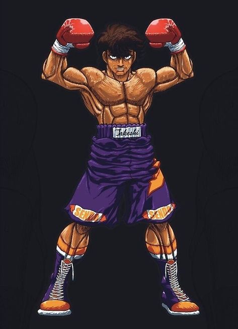 Boxing Poses Reference Drawing, Boxer Character Design, Sendo Takeshi, Hajime No Ippo Takamura, Ippo Boxing, Boxing Manga, Ippo Makunouchi Training, Boxing Cartoon Art, Hajimeno Ippo Wallpaper