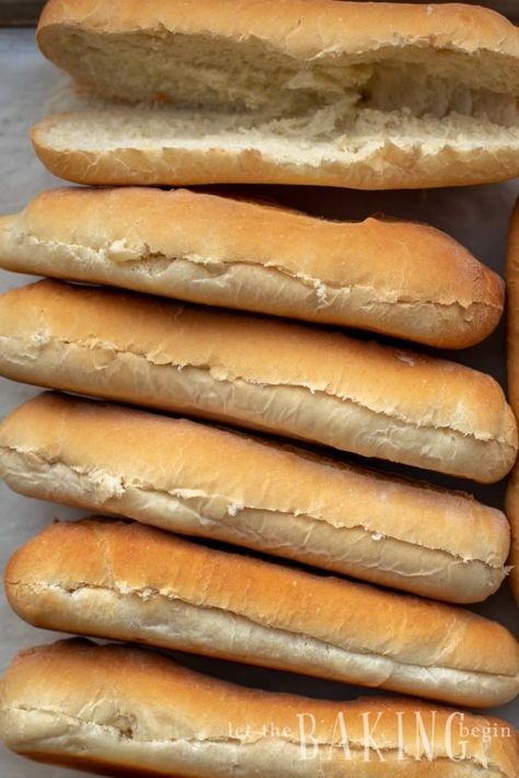 Steak Rolls Bread, Hero Rolls Recipe, Sub Bun Recipe, Farmer Meals, Sub Buns Recipe, Hero Bread, Homemade Groceries, Sandwich Buns Recipe, Hoagie Roll Recipe