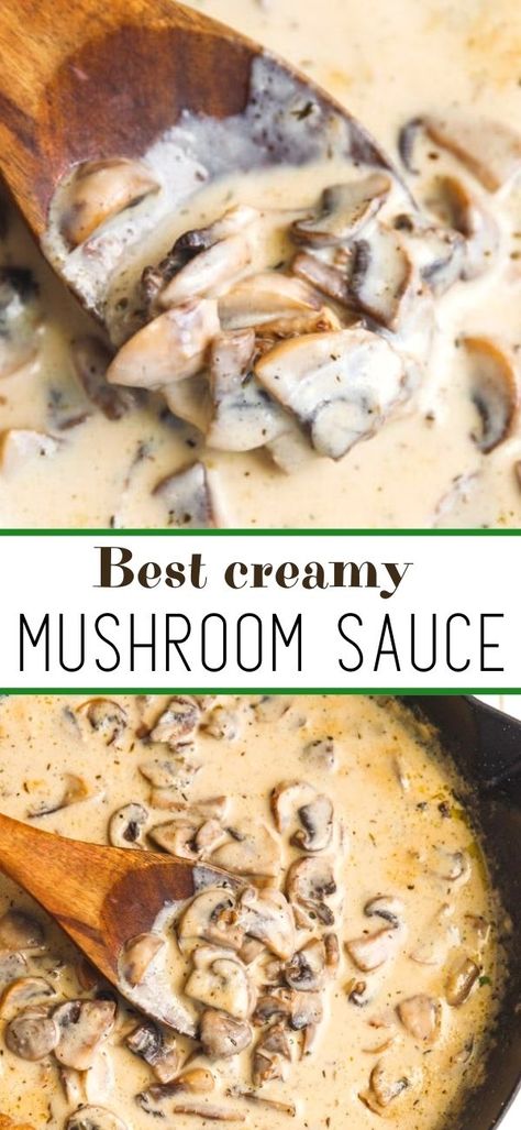 Mushroom Sauce For Pork, Meatballs Pork, Mushroom Sauce For Chicken, Pasta Mushroom, Mushroom Sauce Recipe, Mushroom Recipes Pasta, Pork Sauce, Mushroom Cream Sauces, Creamy Mushroom Pasta