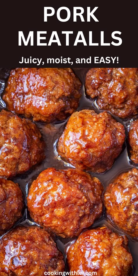 These ground pork meatballs are perfect any night of the week. The meatballs are juicy, and bursting with the Asian seasoning. Sauce For Pork Meatballs, Pork Meatballs And Gravy, What To Do With Ground Pork, Recipe With Ground Pork, Things To Make With Ground Pork, Pork Ground Recipes, Pork Meatball, Pork Balls Recipe, Pork Meatballs Asian