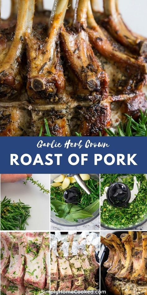 Crown Pork Roast Recipes, Crown Roast Recipe, Pork Crown Roast, Crown Roast Of Pork, Pork Roast Crock Pot Recipes, Oven Roasted Pork, Roasted Pork Shoulder, Crown Roast, Pot Roast Crock Pot Recipes