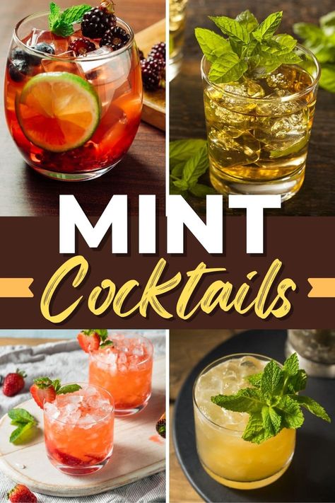 These refreshing mint cocktails really hit the spot! From the mint julep to the mojito to a Baileys mint martini, freshen up cocktail hour with these tasty drinks! Mint Cocktails Vodka, Whiskey Mint Cocktail, Cocktails With Fresh Mint, Mint Syrup Cocktail, Mint Simple Syrup Cocktails, Fresh Mint Cocktails, Vodka Mint Cocktail, Drinks With Mint Leaves Cocktails, Cocktails With Mint Leaves