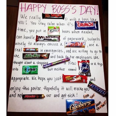 I don't pin many of my own pictures but after combining many of these candy cards I finally came up with the perfect one for my boss today for National Boss's Day, because she really is the best.: National Boss Day Gifts Ideas, Boss’s Day Ideas, Boss’s Day Gift Ideas, National Bosses Day Ideas, Boss Appreciation Ideas, Bosses Day Gift Ideas Offices, Boss Day Gift Ideas, Birthday Gifts For Boss, Bosses Day Cards