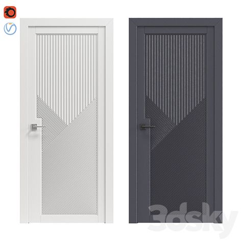 Interior Door Geona Unika 4 - Doors - 3D Models Modern Door Design Interior Bedrooms, Doors Interior Modern Luxury, Pvc Bathroom Door Design, Modern Main Door, 3d Door Design, Door Architrave, Internal Doors Modern, New Door Design, Latest Door Designs