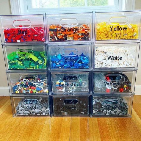 Toy Room Storage Ideas, Kids Lego Storage, Small Playroom Organization, Storage Ideas For Kids, Boy Toy Storage, Lego Storage Solutions, Toy Room Storage, Creative Toy Storage, Lego Storage Organization