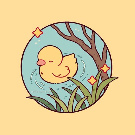 Duck Illustration, Duck Drawing, 달력 디자인, Duck Art, Posca Art, Keramik Design, Dessin Adorable, Arte Animal, Cute Little Drawings