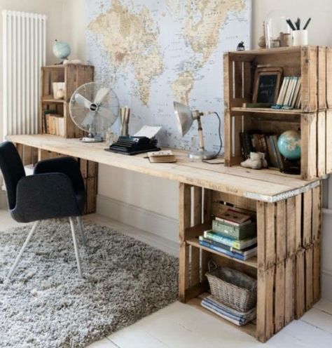 Pod Office, Pallet Furniture Ideas, Pallet Decor, Diy Pallet, Diy Pallet Furniture, Home Office Design, Design Case, Pallet Furniture, Furniture Projects