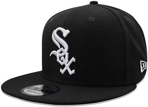 #ad Chicago White Sox New Era 9Fifty Black Basic Snapback Adjustable Cap Dream Items, Flat Caps, Sox Hat, Black Socks, Flat Cap, White Sock, Chicago White Sox, New Era, Mlb