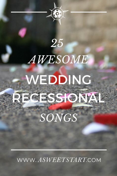 The song you play as you leave your ceremony - aka the recessional song - should be fun, festive and awesome! I've put together a list of 25 awesome songs to make your recessional a blast! #wedding #weddingceremony #weddingrecessional #weddingmusic Unity Ceremony Songs, Wedding Somgs, Recessional Wedding Songs, Exit Songs For Wedding Ceremony, Songs Needed For Wedding, Fun Recessional Wedding Songs, Wedding Songs To Walk Down Aisle Exit, Wedding Reception Songs Playlists Fun, Wedding Processional Songs