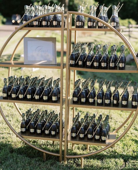 Champagne Wedding Drinks, Champagne Stand Wedding, Champagne Bottle Display, Welcome Drink Display, Champagne Fountain Wedding, Champagne Table Display, Champagne Table Wedding, Drink Display For Party, Drink Wall Wedding