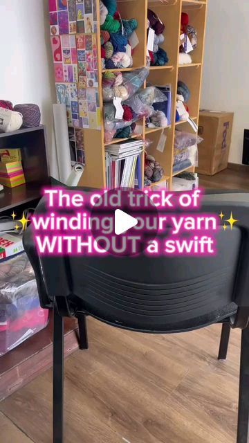 malabrigo on Instagram: "No swift? No problem! Ever tried winding yarn with a chair? Some prefer using arms or legs... which is your old-trick winding method? We're all ears! 🪑" Swift, Yarn Swift, Embroidery Textiles, Winding Yarn, Weaving Embroidery, Diy Yarn, February 8, No Problem, A Chair