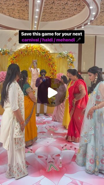 Fun Activities For Haldi, Mehndi Games Ideas, Haldi Ceremony Activities, Games For Mehendi Function, Haldi Ceremony Games, Indian Wedding Games For Guests, Dholki Games, Games For Haldi Function, Haldi Games Ideas