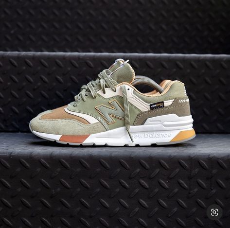 New Balance 997h, New Balance Trainers, Balance Trainers, Olive Tan, Kicks Shoes, Sneaker Lovers, Hype Shoes, New Balance Sneakers, Sneakers Outfit