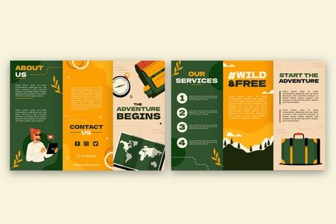 Creative Leaflet Design, Brochure Design Layout Templates, Brochure Design Layout Creative, Leaflet Design Layout, Creative Brochure Design Ideas, Folder Design Inspiration, Infographic Brochure, Fold Brochure Design, Leaflet Layout