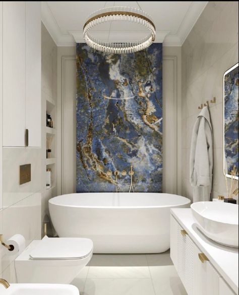 Onyx Bathroom Ideas Master Bath, Blue Marble Bathroom, Latest Bathroom Tiles Design, Washroom Tiles Design, Marble Walls, Latest Bathroom Designs, Luxury Bathroom Tiles, Bathroom Inspiration Modern, Bathroom Decor Luxury