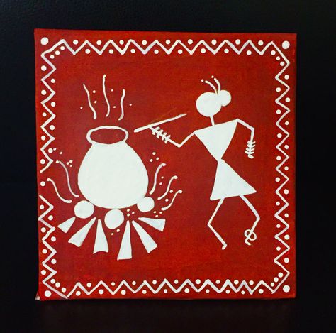 Warli Paintings Easy, Warli Art Easy, Art Easy Painting, Warli Paintings, Paintings Of Women, Worli Painting, Warli Painting, Warli Art, Paintings Easy