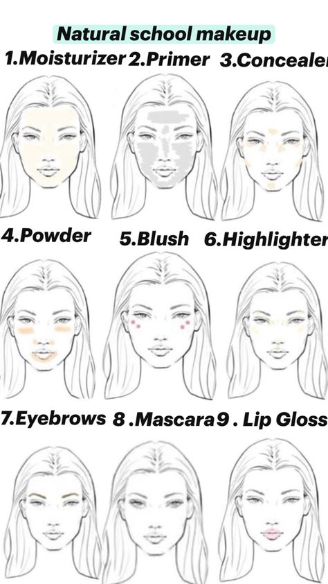 Natural school makeup Natural School Makeup, Makeup Routine Guide, Face Makeup Routine, Makeup For School, Back To School Makeup, Classy Makeup, Girly Makeup, Simple Makeup Tips, Makeup Artist Tips