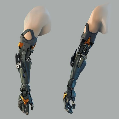 Cybernetic Limbs Concept Art, Mech Arm Concept, Prothestic Arm, Bionic Arm Drawing, Mechanical Prosthesis, Prosthetic Arm Concept Art, Mechanical Arm Design, Cyberpunk Prosthetic, Cybernetic Limbs