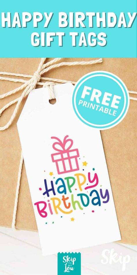 Happy Birthday Tags Gift Tag Birthday, Happy Birthday Free Printable Tags, Happy Birthday Printable Tag, Diy Birthday Gift Tags, Primary Teacher Birthday Gift Ideas, Free Tags Printable Editable, Birthday Tags Free Printable Editable, Happy Birthday Gift Tags Printable Free, Birthday Labels Printables Free