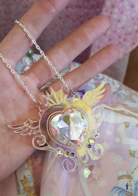 Magical Girl Necklace, Magical Girl Items, Magic Girl Aesthetic, Royal Core Aesthetic, Visual Moodboard, Sacrificial Lamb, Princesscore Aesthetic, Magical Girl Outfit, Kids Mirrors