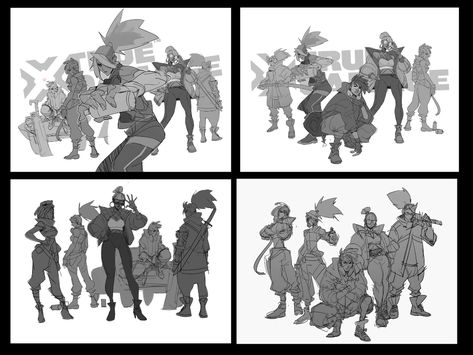 Group Composition Drawing, Multiple Characters Composition Reference, Multi Character Composition, Battle Scene Reference, Group Composition Illustration, Multiple Characters Composition, Group Drawing Reference, Battle Scenes Drawing, Group Composition