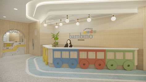 Preschool Interior Design, Preschool Interior, School Reception, Kindergarten Interior, Kids Art Studio, Daycare Decor, Daycare Design, Clinic Interior, Master Degree