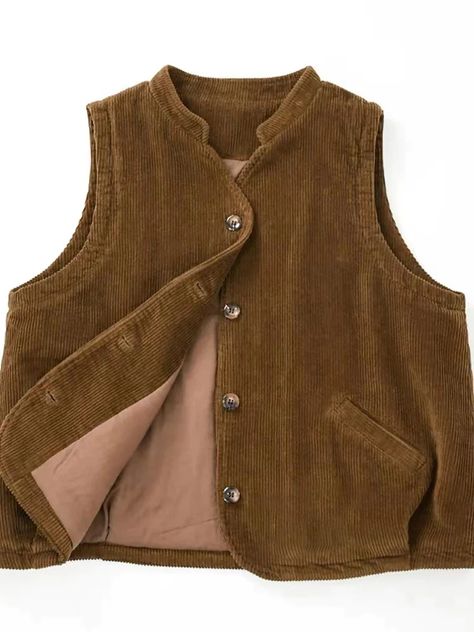 Corduroy Vest, Padded Vest, Loose Tank, Winter Vest, Wool Vest, Vest Coat, Sweater Sale, Sleeveless Vest, Women Vintage