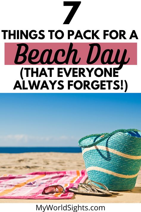 Beach day essentials to have an EPIC beach day! What to bring to the beach, and beach day ideas! Beach packing list, and how to have the best beach party possible! Sousse, One Day Beach Trip Packing Lists, Must Have For Beach Vacation, Beach Day Necessities, Packing List For 5 Day Beach Vacation, Beach Trip Essentials Packing Lists, What To Pack For Beach Day, Pack List For Beach Vacation, Beach Shopping List