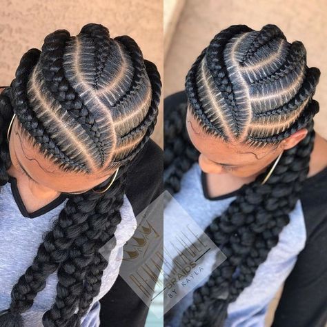 6stitch Braids, Bohemian Feed In Braids, 6 Feed In Braids Hairstyles, 6 Feed In Braids, Feed In Braids Ponytail, Feed In Braids, Hairstyles Color, Feed In Braids Hairstyles, Goddess Braids Hairstyles