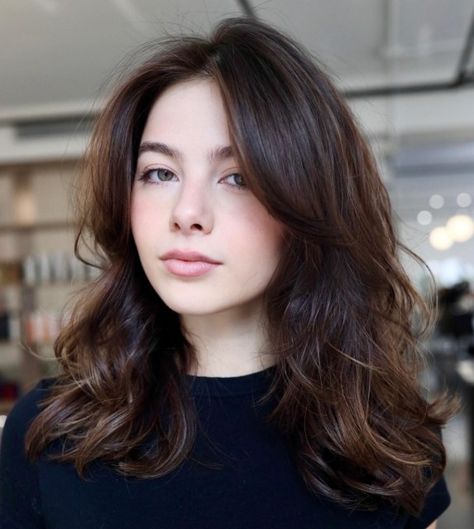 Sun-Kissed Brunette Balayage Expensive Brunette Pale Skin, Dark Hair Colours For Pale Skin, Brown Hair Brown Eyes Pale Skin, Dark Brown Hair With Pale Skin, Green Eyes Pale Skin Hair, Pale Skin Blue Eyes Brown Hair, Pale Skin Brunette Hair, Brown Hair And Pale Skin, White Skin Dark Hair