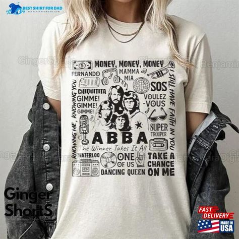 Abba Mamma Mia Shirt Retro 2D Band Unisex Sweatshirt Gift For Fan T-Shirt Check more at https://bestshirtfordad.com/product/abba-mamma-mia-shirt-retro-2d-band-unisex-sweatshirt-gift-for-fan-t-shirt/ Mamma Mia Shirt, Abba Mamma Mia, Vintage Band T Shirts, Have Faith In Yourself, Unisex Shorts, Abba, Family Shirts, Tshirt Colors, Unisex Sweatshirt