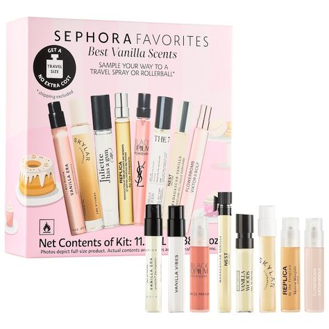 Vanilla Perfume Discovery Set - Sephora Favorites | Sephora Sephora Perfume Sampler, Skylar Vanilla Sky, Sephora Wishlist, The 7 Virtues, Vanilla Vibes, Perfume Sets, 7 Virtues, Sephora Store, Boy Smells