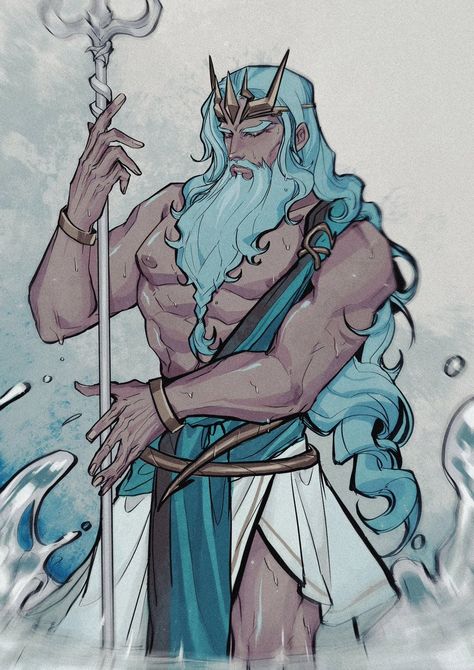 #BloodofZeus - Twitter Search / Twitter Greek God Poseidon Art, Poseidon Drawing, Blood Of Zeus, Poseidon God, Animes Emo, Greek Mythology Gods, Epic Characters, Greek Gods And Goddesses, Fantasy Magic